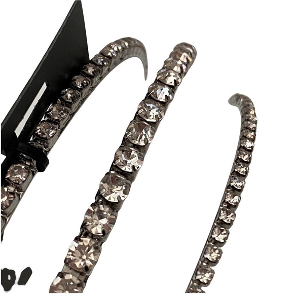 MENAGE A TRIOS STRAND HEADBAND SILVER TONE - Picture 6 of 9